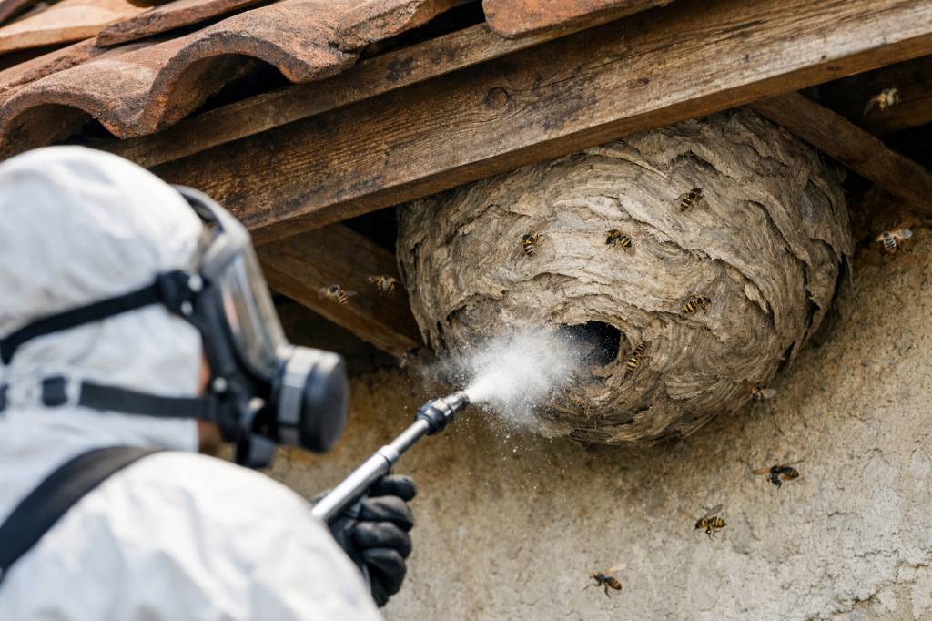 Detruire un nid de guepe sous toiture : précautions essentielles et rôle du professionnel agréé